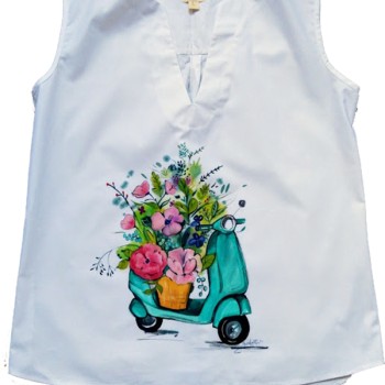 Риза "VESPA with flowers"