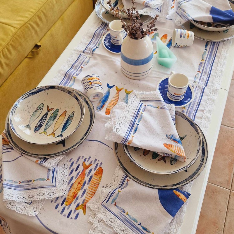 Покривка "Риби и море" 140/100