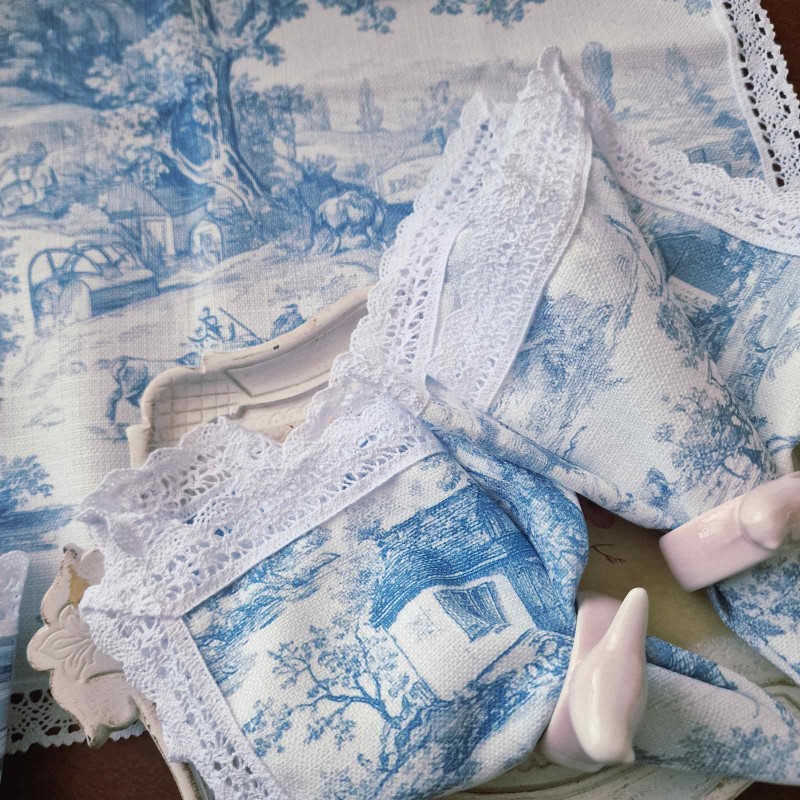 Салфетки "Toile de Jouy" шест броя