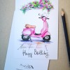 Картичка "Vespa Pink"