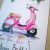 Картичка "Vespa Pink"