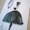 Картичка "Vintage Girl"