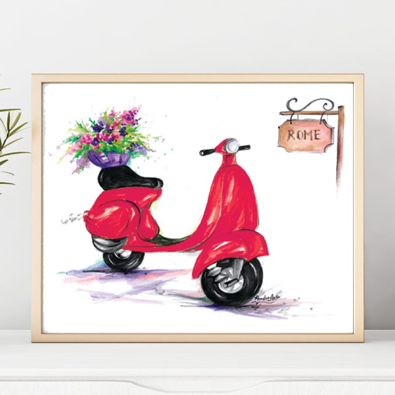 Картина "Vespa Red"