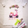 Тениска и рисувани кецове "Vespa pink" Тениска и рисувани кецове "Vespa pink"