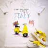 Тениска и рисувани кецове "Vespa yellow"