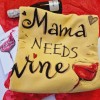 Кутия "Mama needs wine" жълто
