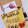 Кутия "Mama needs wine" жълто