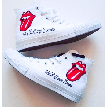 Ръчно рисувани кецове "The Rolling Stones"