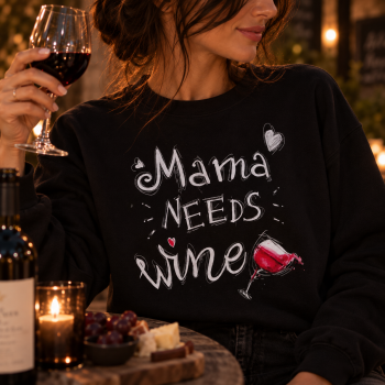 Суичър "Mama needs wine"