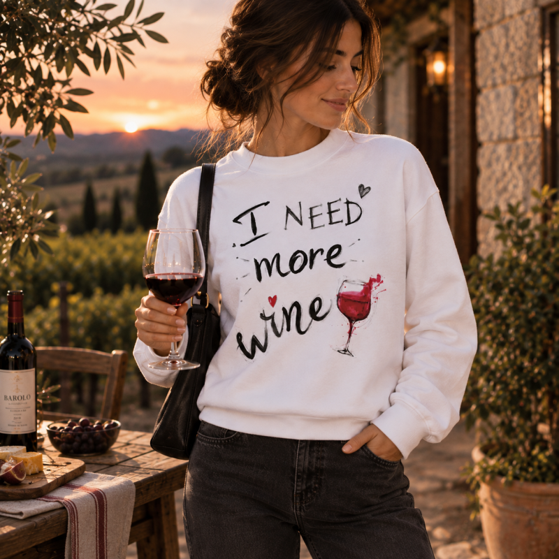 Суичър "I need more wine"