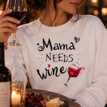 Суичър "Mama needs wine"