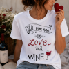 Тениска "Love and wine"