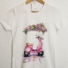 Тениска и рисувани кецове "Vespa pink" Тениска и рисувани кецове "Vespa pink"