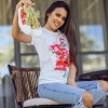 Тениска и рисувани кецове "Макове"